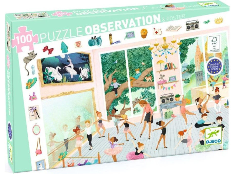 DJECO Puzzle Observation: Taneční škola 100 dílků