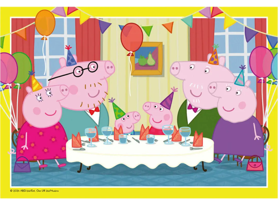 RAVENSBURGER Puzzle Prasátko Peppa na oslavě 2x12 dílků