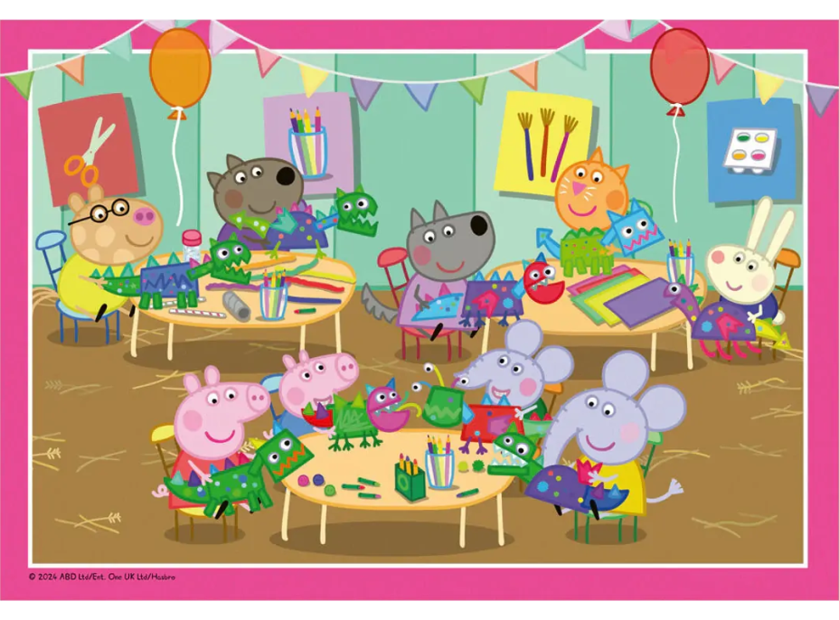 RAVENSBURGER Puzzle Prasátko Peppa na oslavě 2x12 dílků