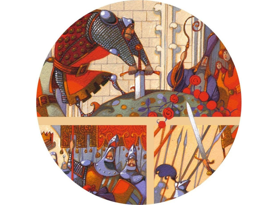 DJECO Puzzle s příběhem Král Artuš 100 dílků