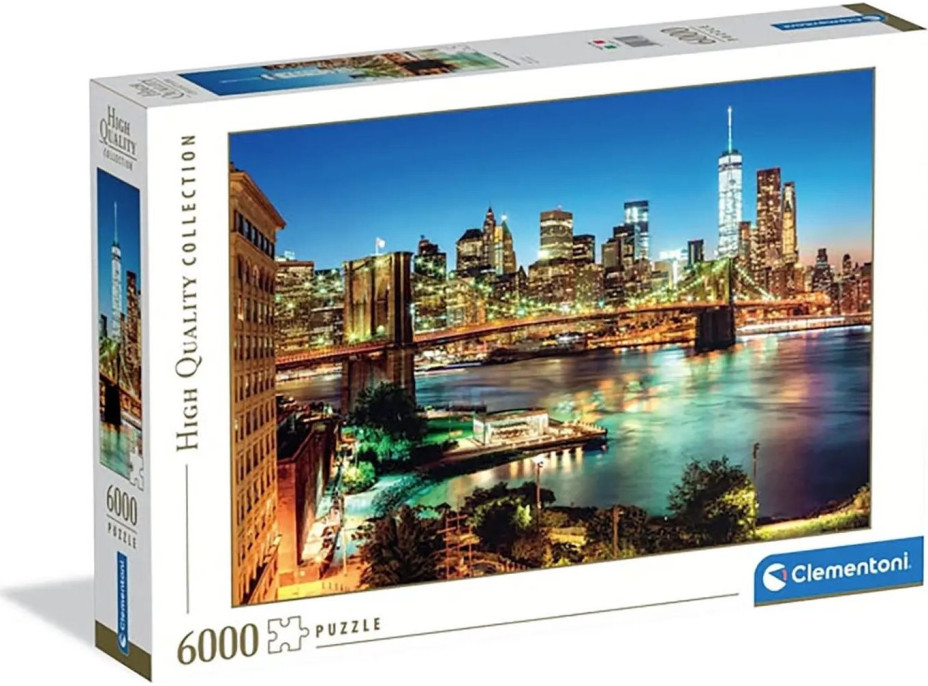 CLEMENTONI Puzzle Světla nad Brooklynským mostem 6000 dílků