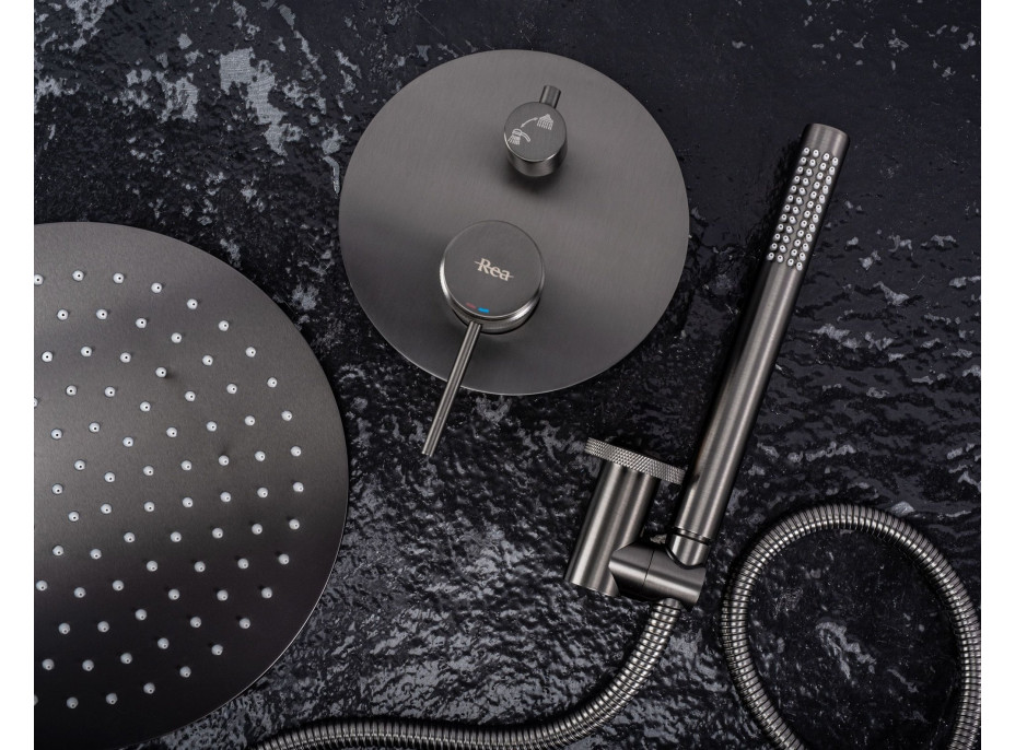 Sprchová podomítková souprava MAXMAX Rea LUNGO GRIP - gun grey