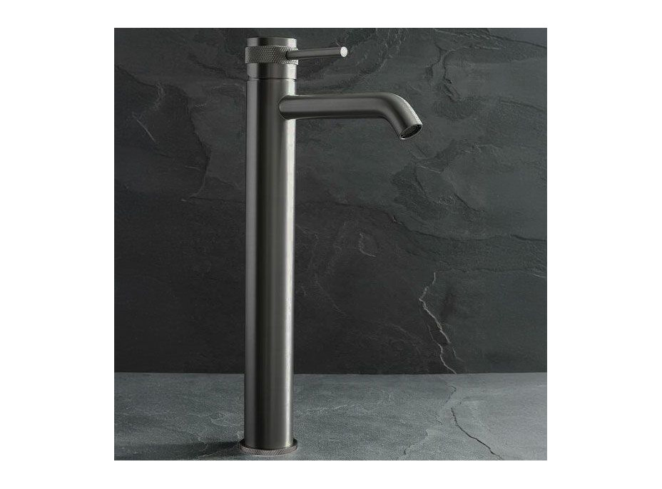 Umyvadlová baterie MAXMAX Rea LUNGO GRIP - vysoká - gun grey