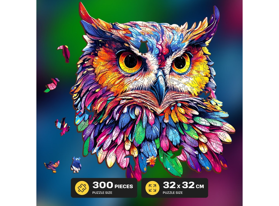 EscapeWelt Dřevěné puzzle Sovy 300 dílků