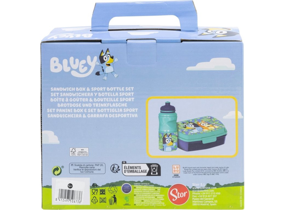 STOR Dětská jídelní sada 2v1 Bluey