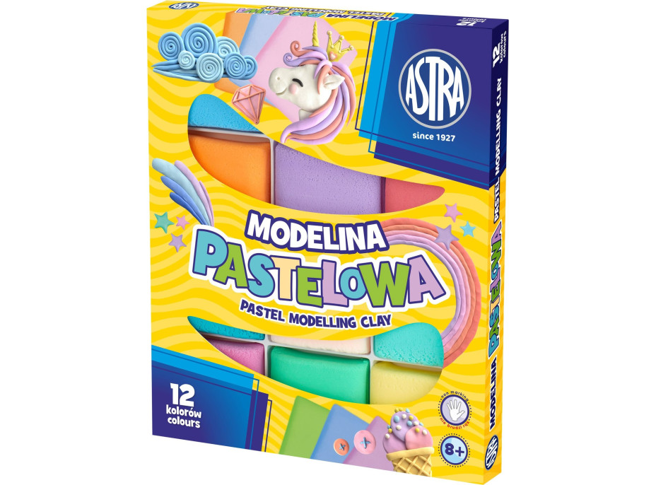 ASTRA Termotvrdnoucí plastelína 12 barev pastelová