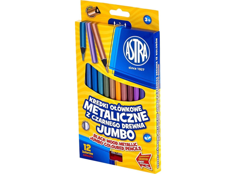 ASTRA Pastelky 12ks metalické