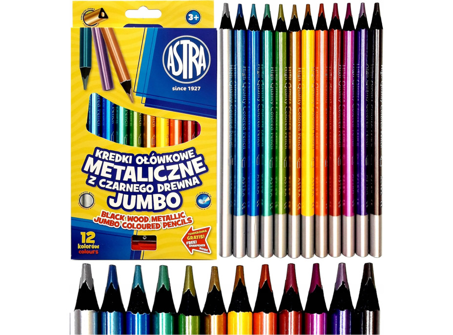 ASTRA Pastelky 12ks metalické