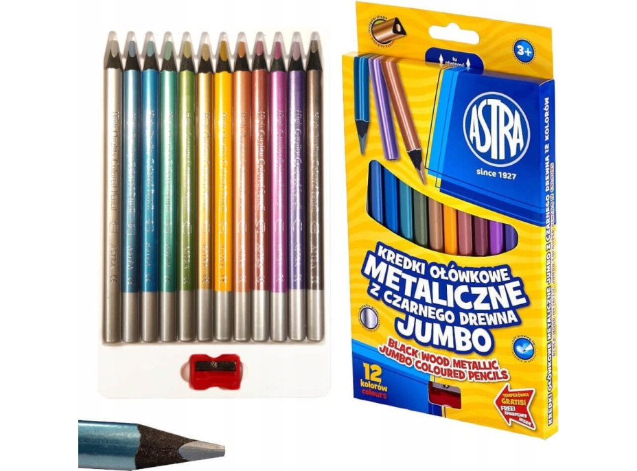 ASTRA Pastelky 12ks metalické