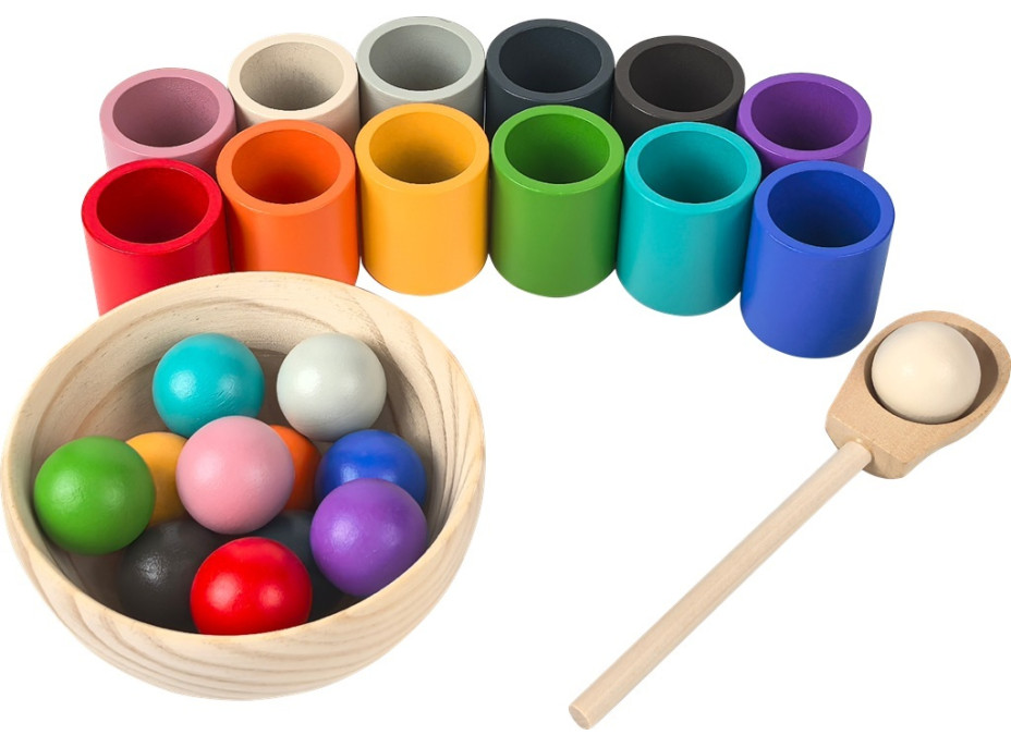 2Kids Toys Duhové kuličky a kalíšky 12 barev