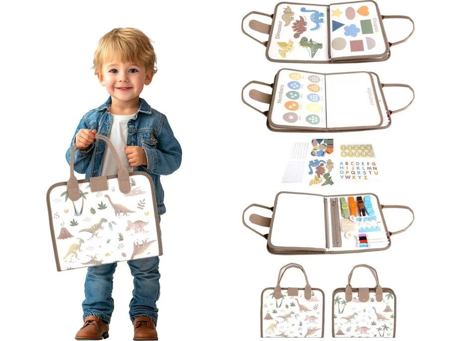 2Kids Toys Senzorická busy kniha Dinosauři 1