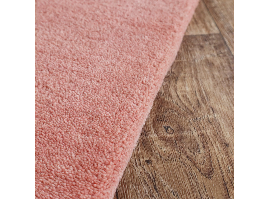 Ručně všívaný kusový koberec Asra wool starorůžová