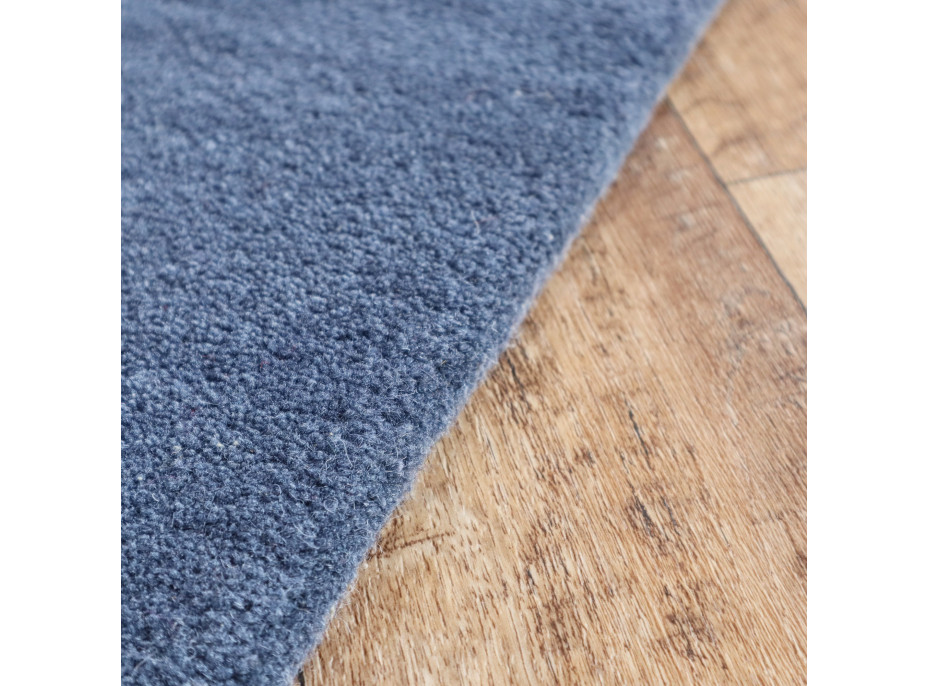 Ručně všívaný kusový koberec Asra wool modrá