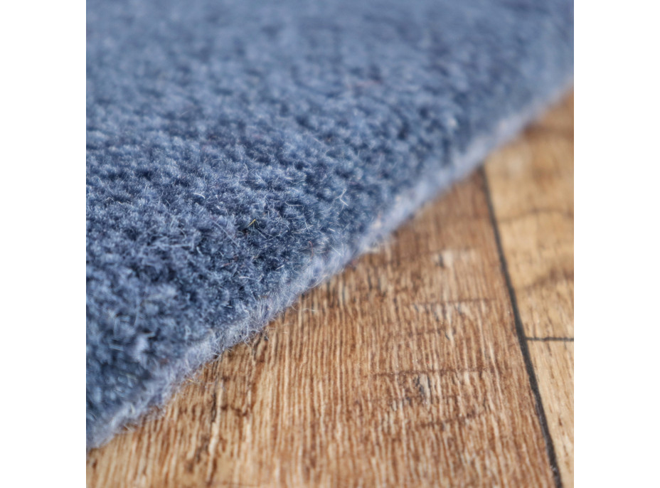 Ručně všívaný kusový koberec Asra wool modrá