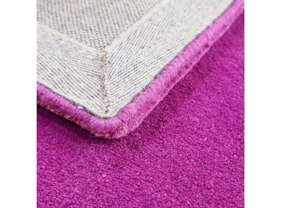 Ručně všívaný kusový koberec Asra wool lila