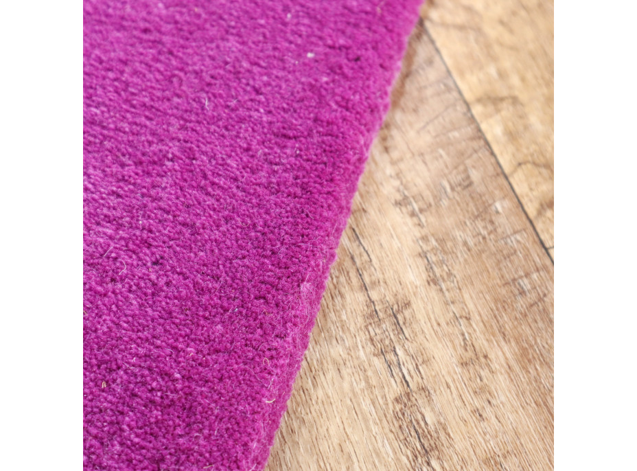 Ručně všívaný kusový koberec Asra wool lila