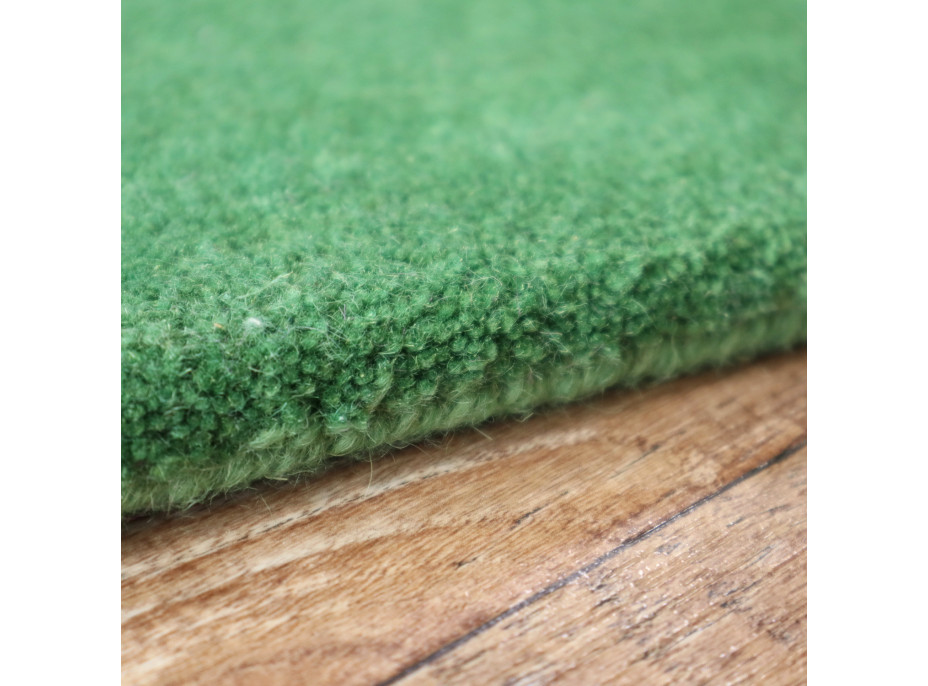 Ručně všívaný kusový koberec Asra wool sv. zelená