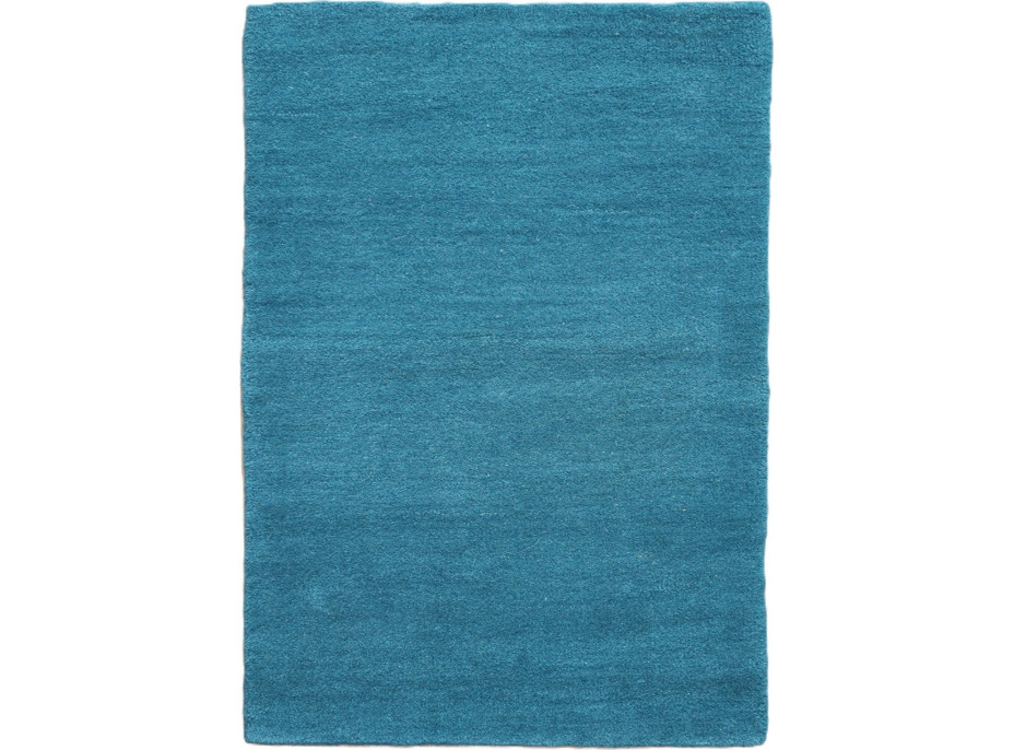 Ručně všívaný kusový koberec Asra wool petrolej