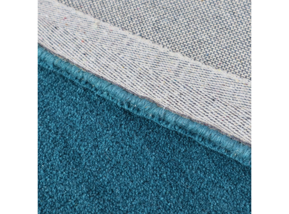 Ručně všívaný kusový koberec Asra wool petrolej