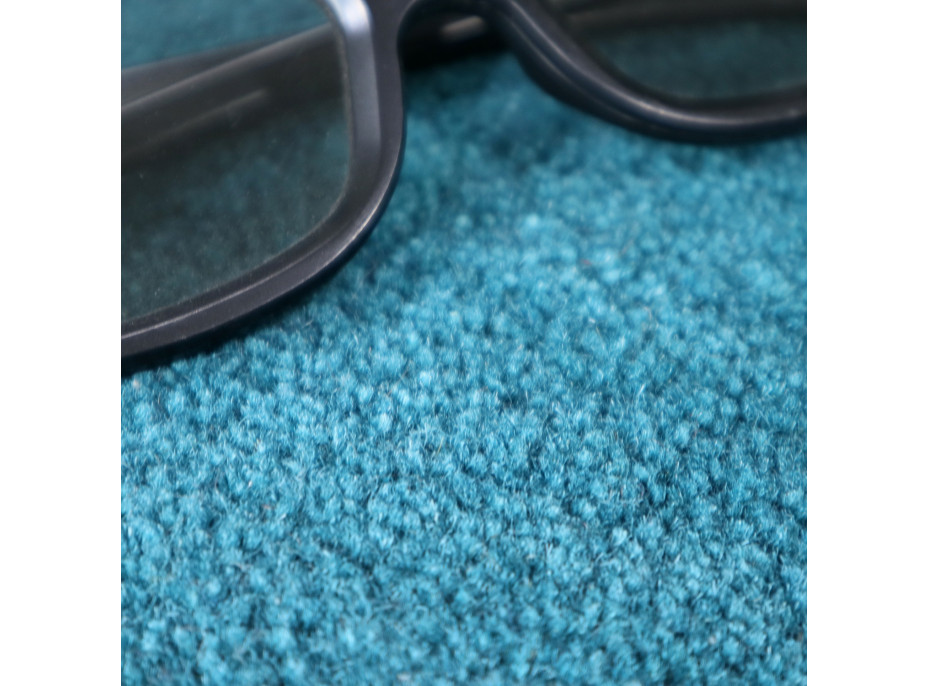 Ručně všívaný kusový koberec Asra wool petrolej
