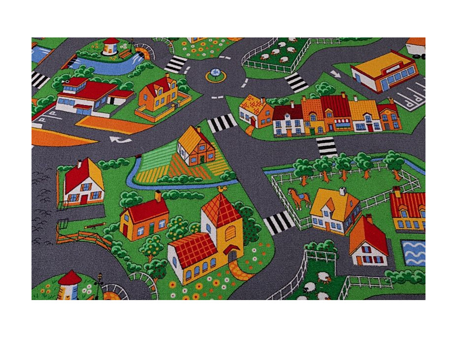 Dětský koberec VESNIČKA, 100x250 cm