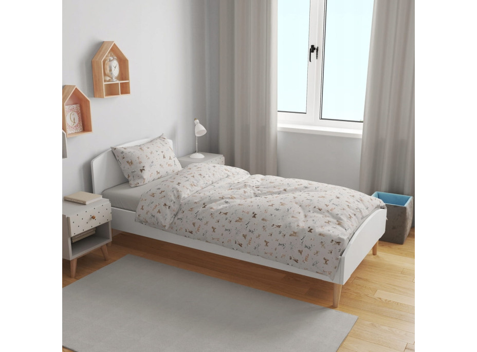 Dětské bavlněné povlečení 140x200 cm BABYMAM PREMIUM - Pejsci