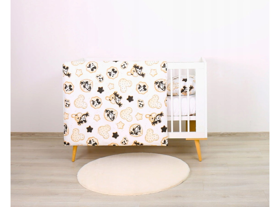 Dětské bavlněné povlečení do postýlky 120x90 cm BABYMAM PREMIUM - Myšák Miki