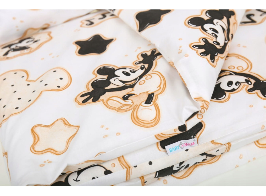 Dětské bavlněné povlečení do postýlky 120x90 cm BABYMAM PREMIUM - Myšák Miki