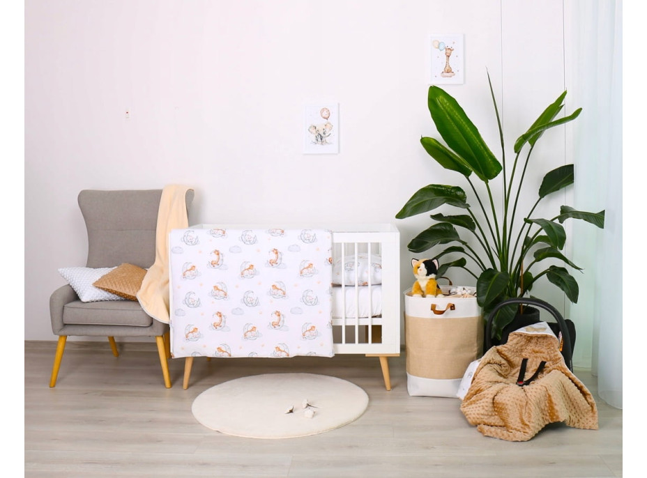Dětské bavlněné povlečení do postýlky 120x90 cm BABYMAM PREMIUM - Sladké sny