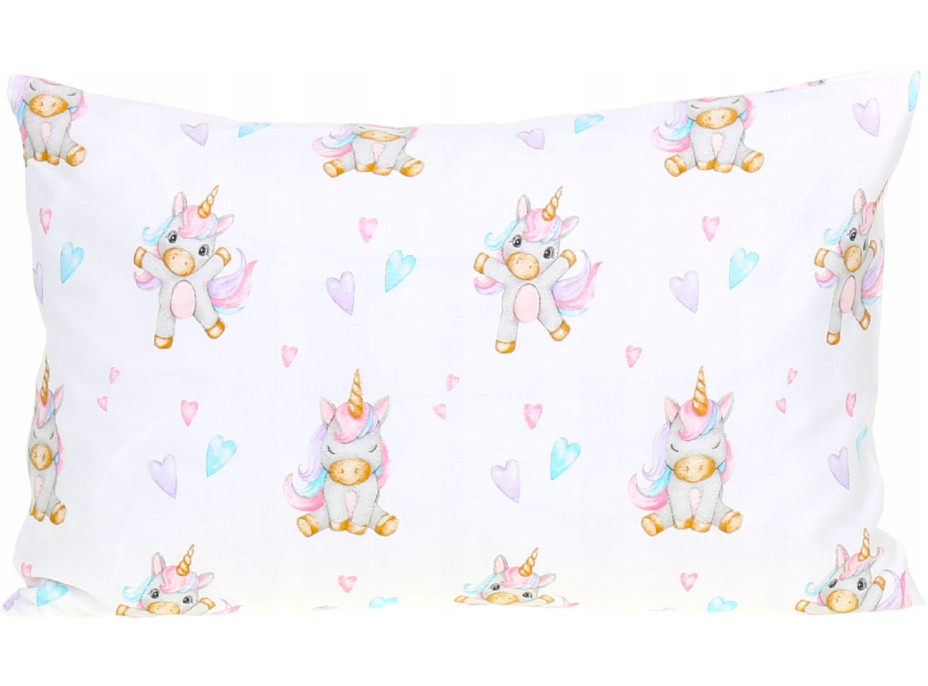 Dětské bavlněné povlečení do postýlky 135x100 cm BABYMAM PREMIUM - Veselý jednorožec