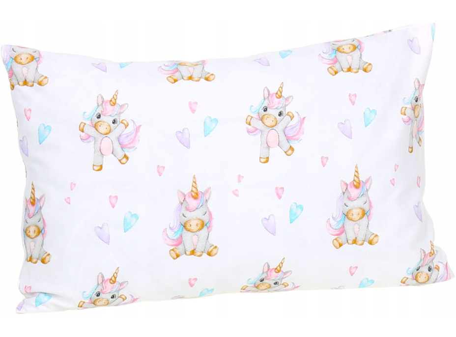 Dětské bavlněné povlečení do postýlky 135x100 cm BABYMAM PREMIUM - Veselý jednorožec