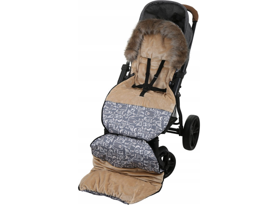 Dětský fusak do kočárku BABYMAM Maxi - Boho/béžový