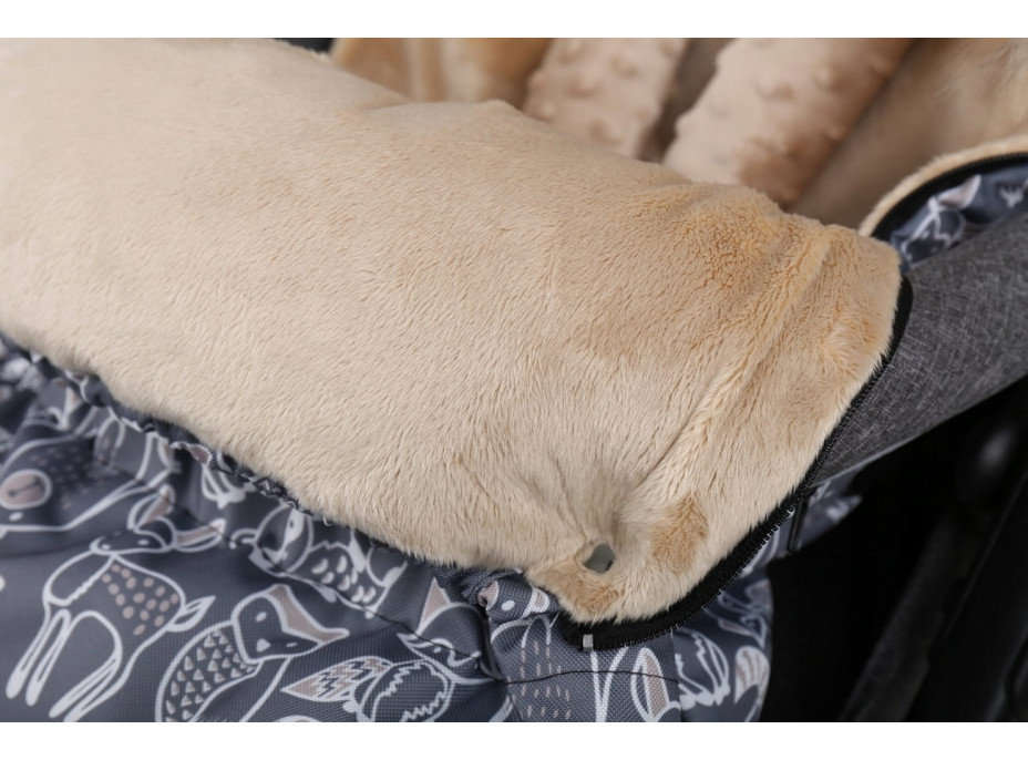 Dětský fusak do kočárku BABYMAM Maxi - Boho/béžový