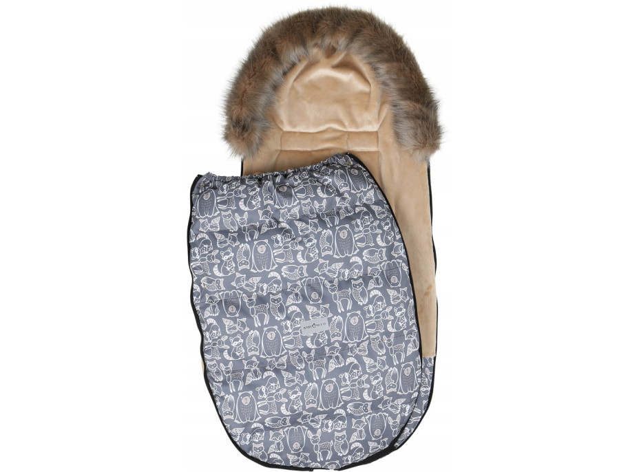 Dětský fusak do kočárku BABYMAM Maxi - Boho/béžový