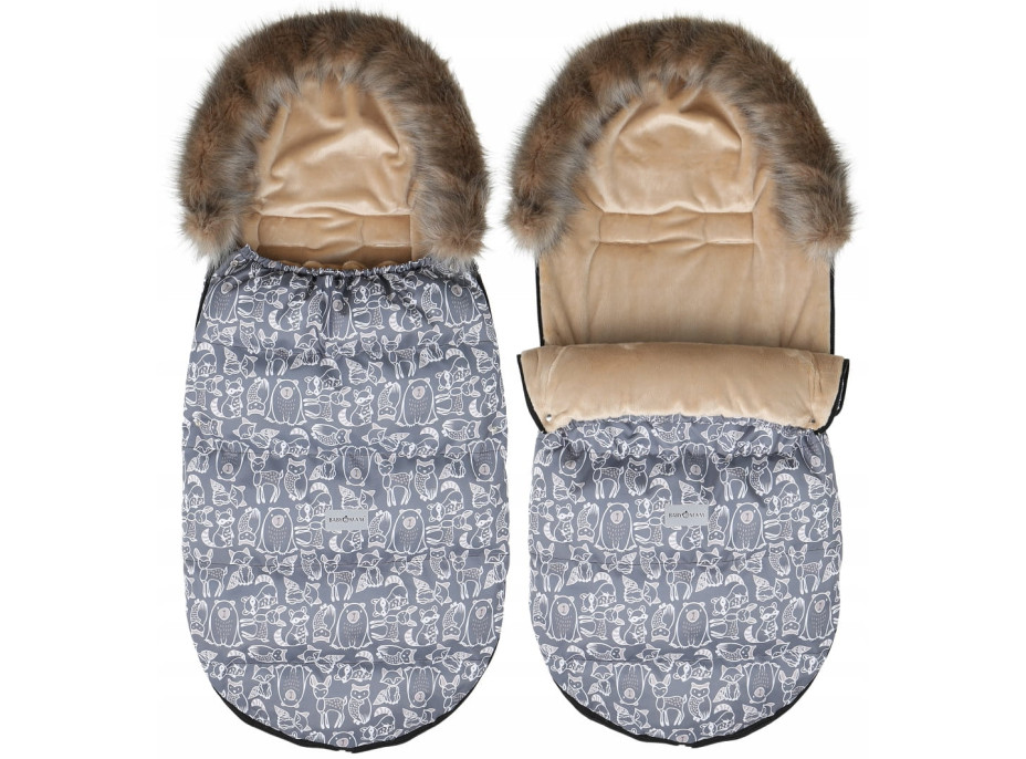 Dětský fusak do kočárku BABYMAM Maxi - Boho/béžový