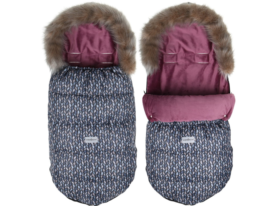 Dětský fusak do kočárku BABYMAM Maxi - Copy/jahodový