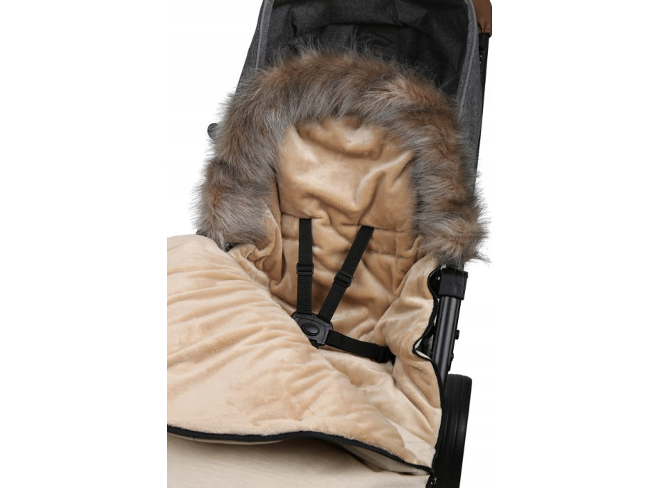 Dětský fusak do kočárku BABYMAM Maxi - světle béžový