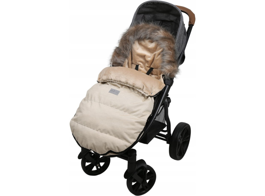 Dětský fusak do kočárku BABYMAM Maxi - světle béžový