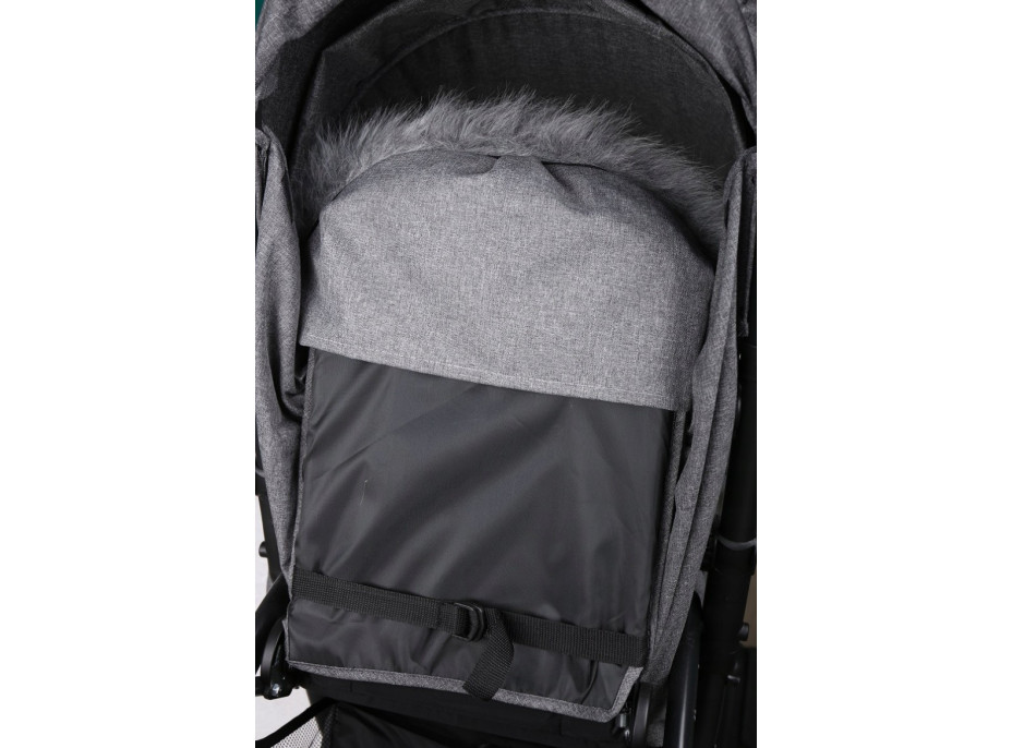 Dětský fusak do kočárku BABYMAM Maxi - tmavě šedý melange