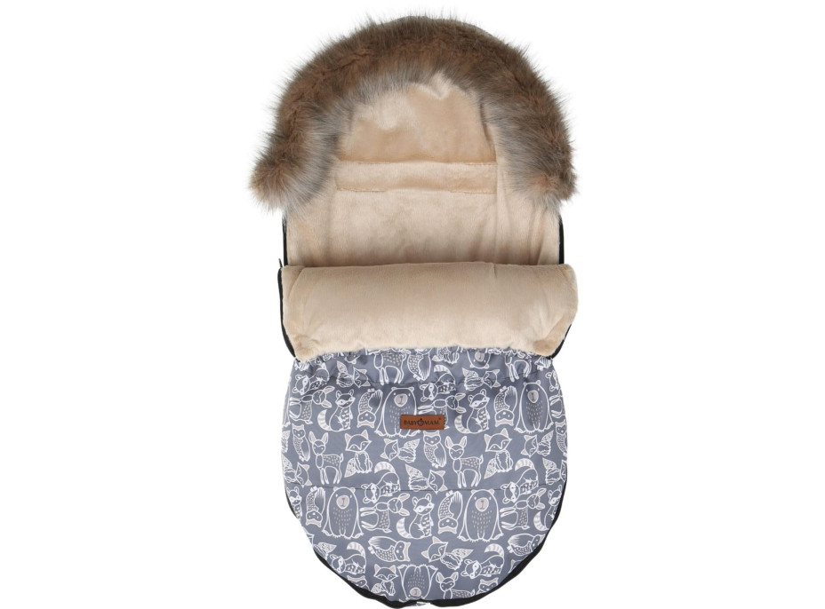 Dětský fusak do kočárku BABYMAM Premium - Boho/béžový