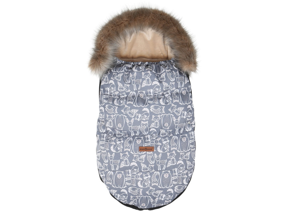 Dětský fusak do kočárku BABYMAM Premium - Boho/béžový
