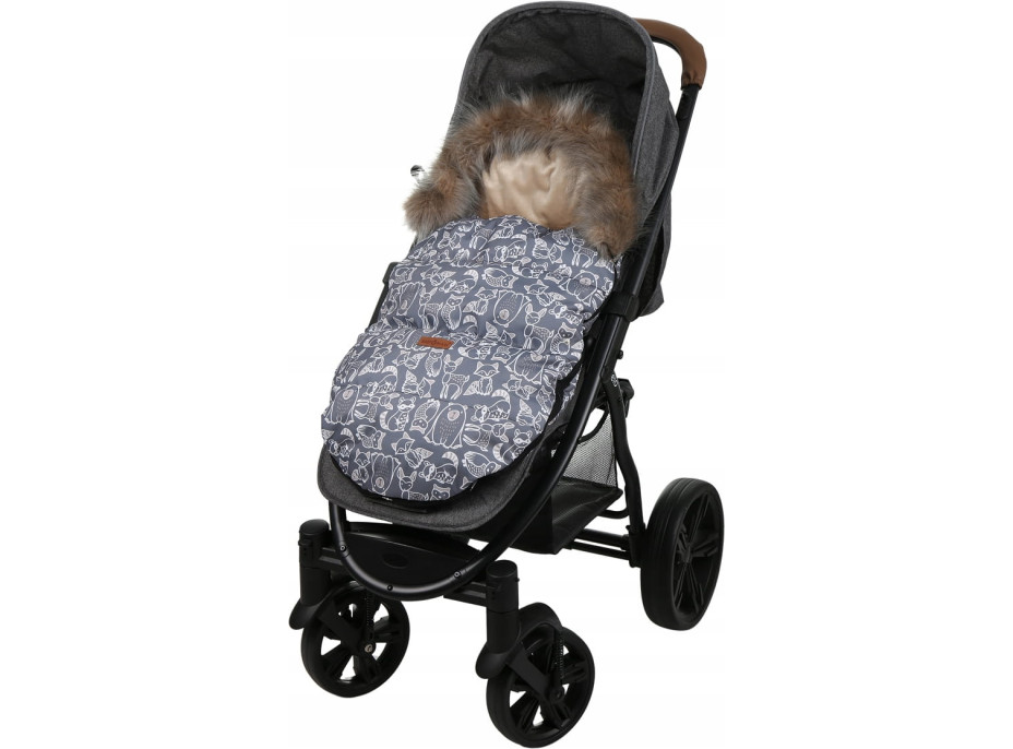 Dětský fusak do kočárku BABYMAM Premium - Boho/béžový