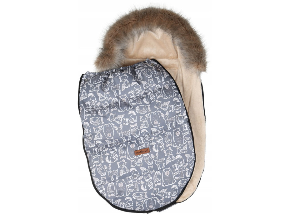 Dětský fusak do kočárku BABYMAM Premium - Boho/béžový