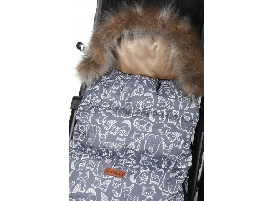 Dětský fusak do kočárku BABYMAM Premium - Boho/béžový