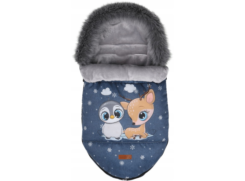 Dětský fusak do kočárku BABYMAM Premium - Nejlepší přítel/šedý