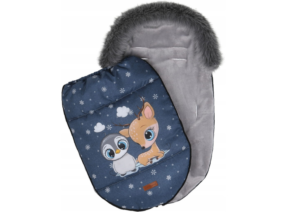 Dětský fusak do kočárku BABYMAM Premium - Nejlepší přítel/šedý