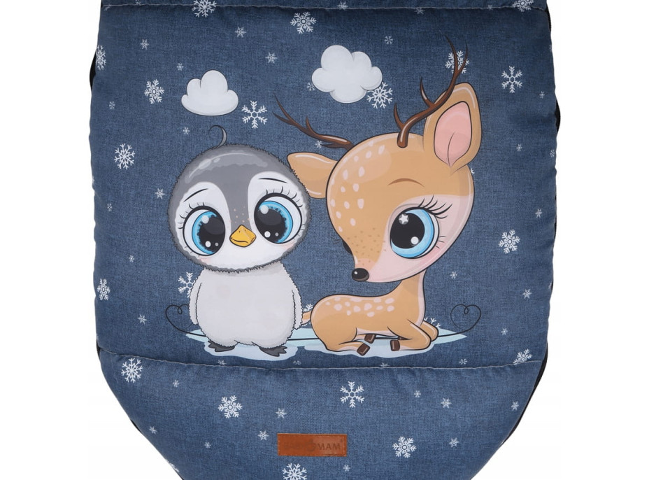 Dětský fusak do kočárku BABYMAM Premium - Nejlepší přítel/šedý