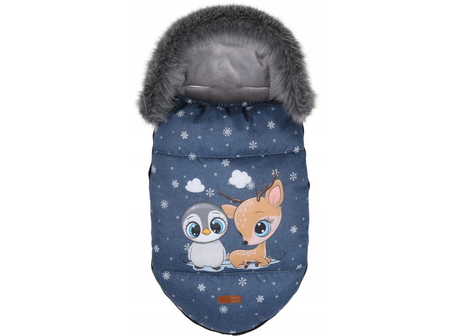 Dětský fusak do kočárku BABYMAM Premium - Nejlepší přítel/šedý