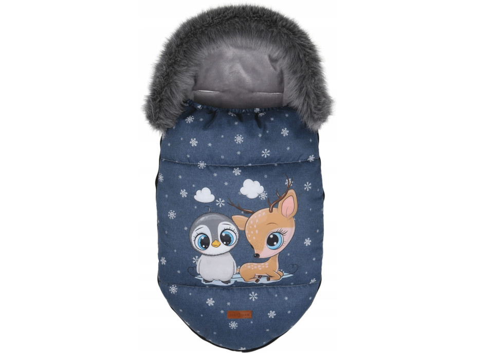 Dětský fusak do kočárku BABYMAM Premium - Nejlepší přítel/šedý