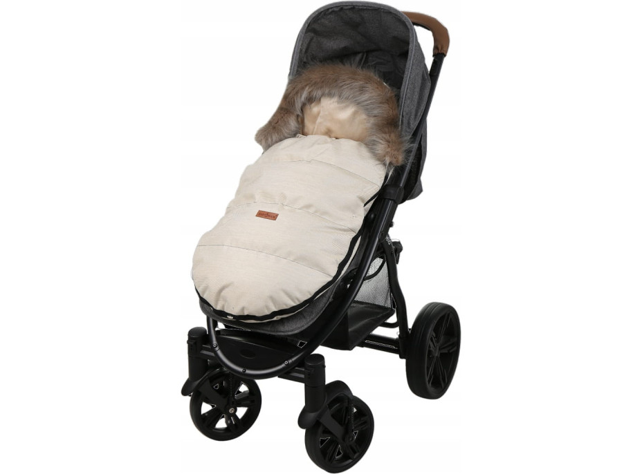 Dětský fusak do kočárku BABYMAM Premium - světle béžový